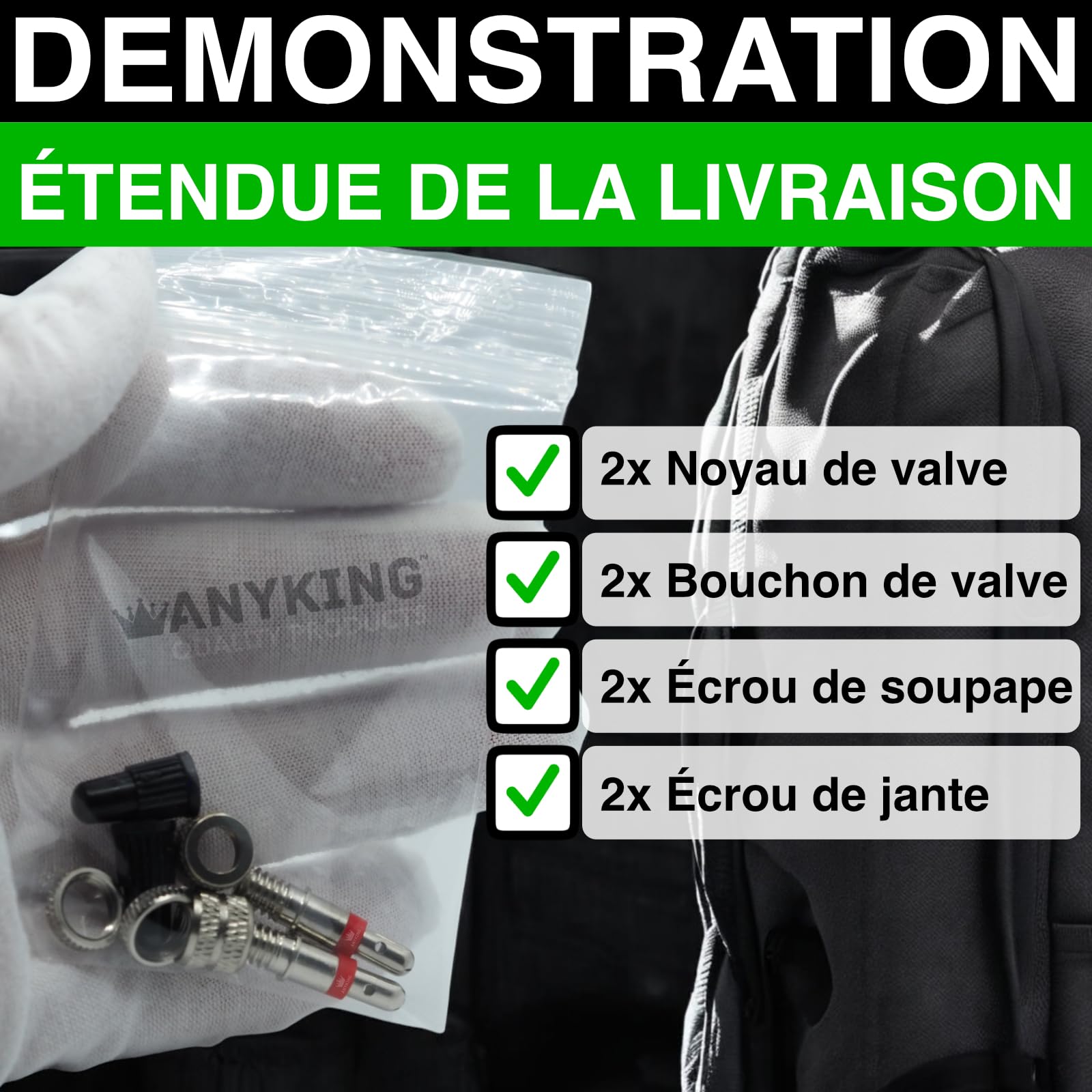 Kit De Réparation Vanne Presta 18 Pièces - Insert De Valve, Adaptateur, Capuchons - Neuf