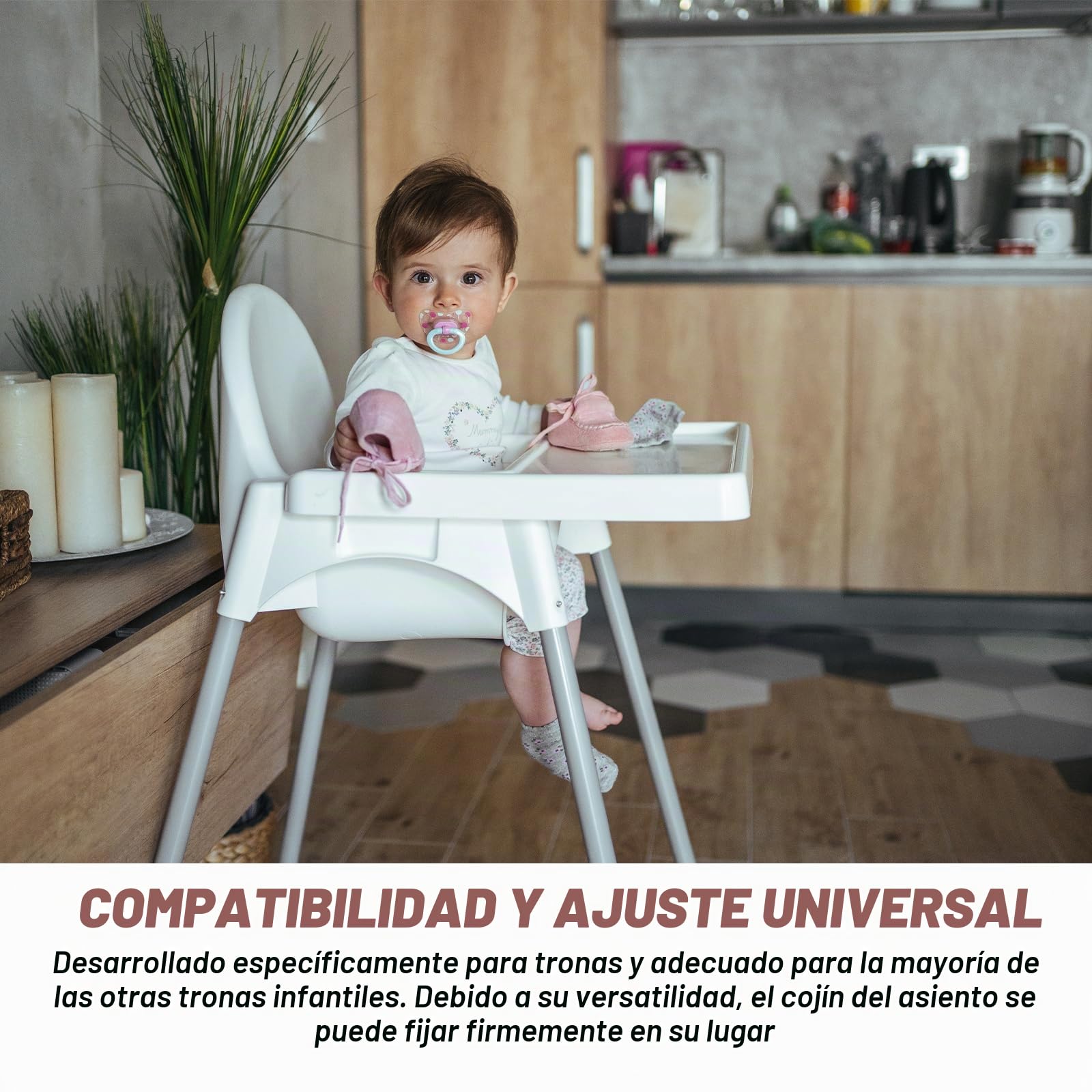 Cojín de asiento trona: cojín de fácil limpieza cojín asiento asiento silla asiento asiento asiento del bebé más seguro y cómodo