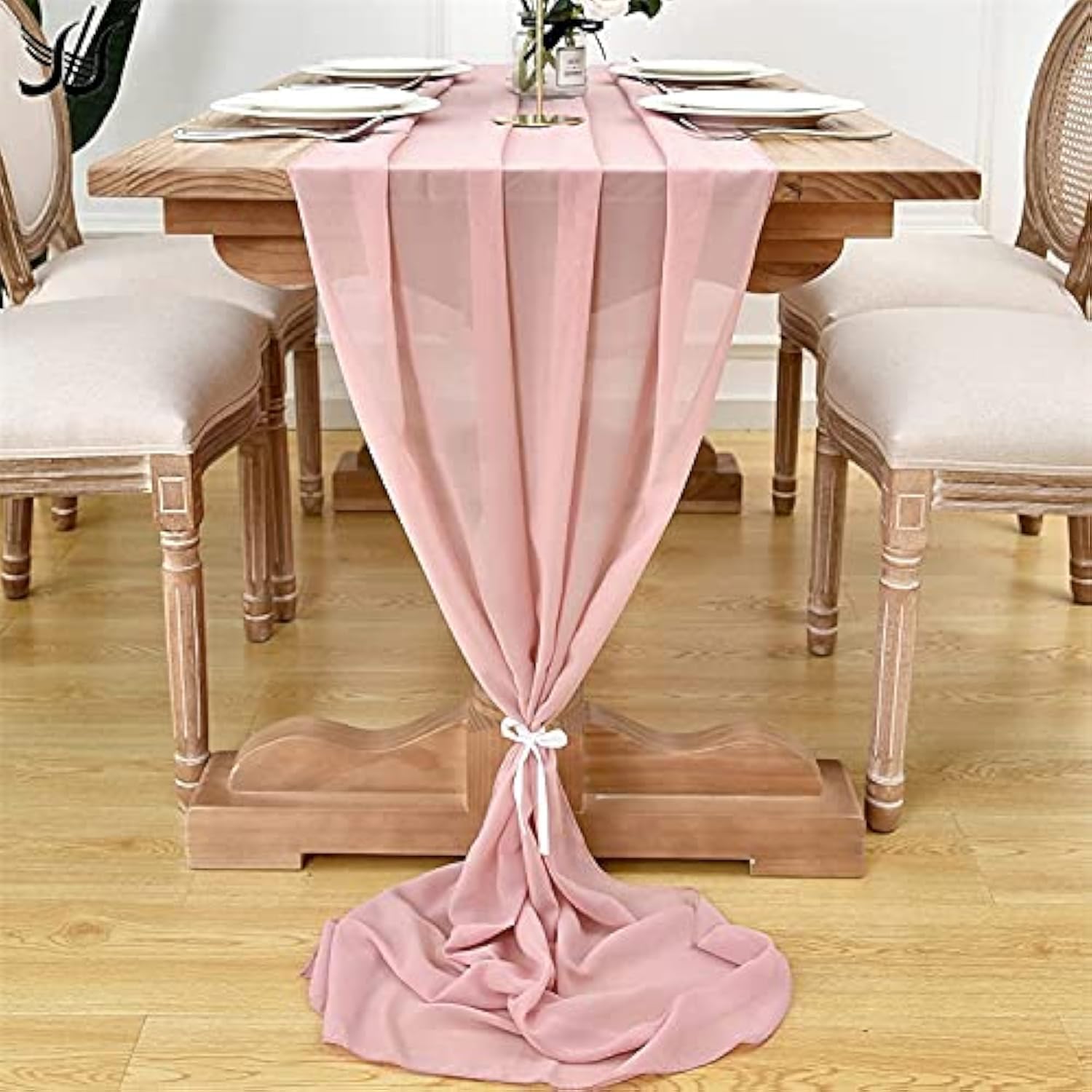 Chiffon Tablecloth Transparent Wedding Tablecloth 27x120 Inch Romantic Tulle Tablecloth Wedding Decoration Birthday Holiday Party Bride And Baby Table Decoration (Ashes)
