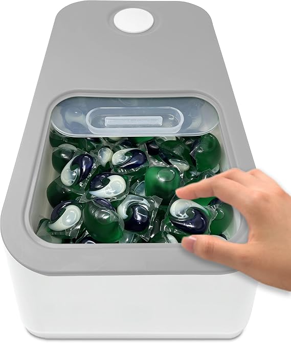 Skywin Laundry Pod Container with Sliding Lid Stylish