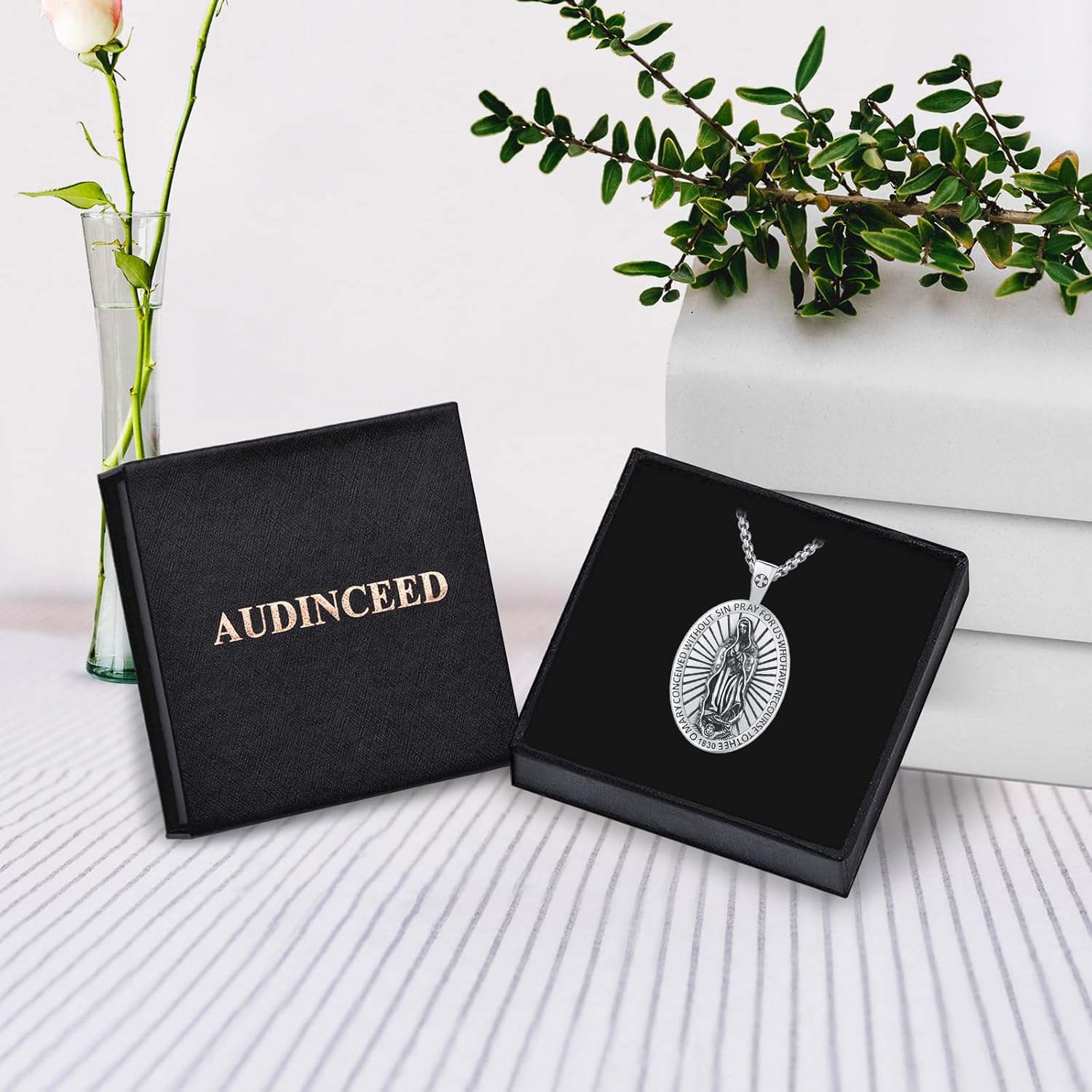 Saint Necklace for Men Women 925 Sterling Silver Patron Saint Medal Necklace St Amulet Protection Pendant Jewelry Gift - Image 7