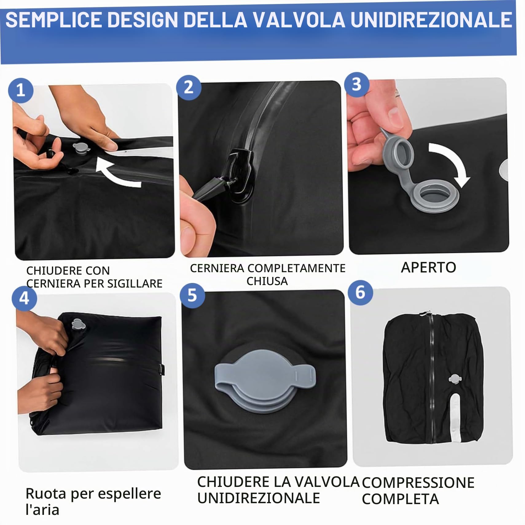 Sacchetti sottovuoto da viaggio con pompa, confezione da 2, 17 litri – Sacchetti a compressione da viaggio riutilizzabili per vestiti, pompa elettrica, custodia impermeabile per valigia, casa