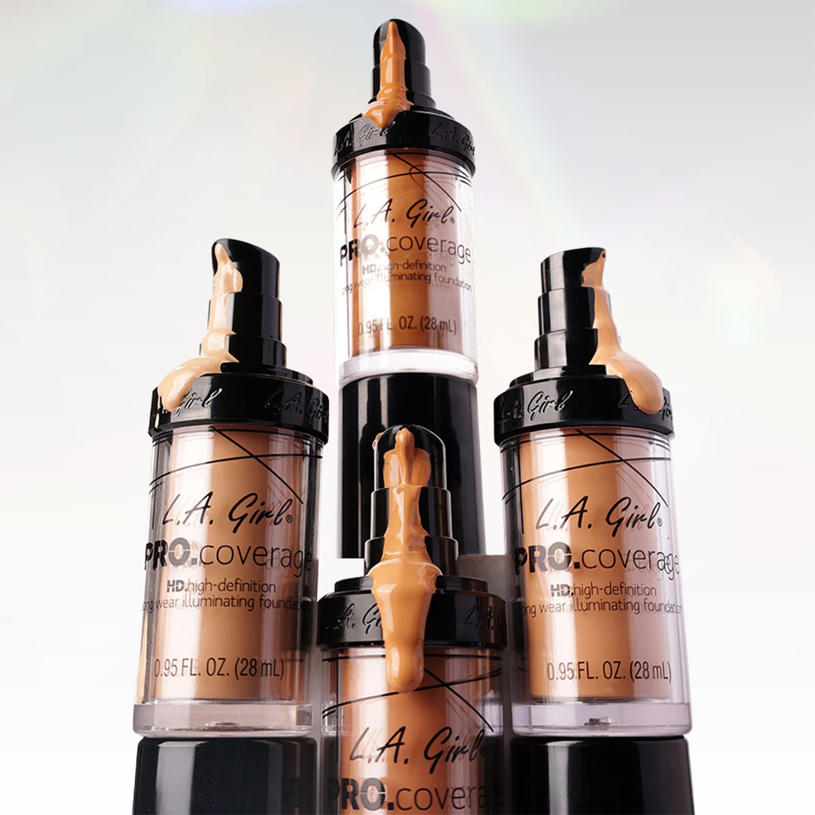 L.A. Girl PRO Coverage Illuminating Foundation – Dewy Finish Liquid Makeup for Glowing Skin, Long-Lasting & Hydrating Base for Dry to Normal Indian Skin, 28ml (Fair) 4
