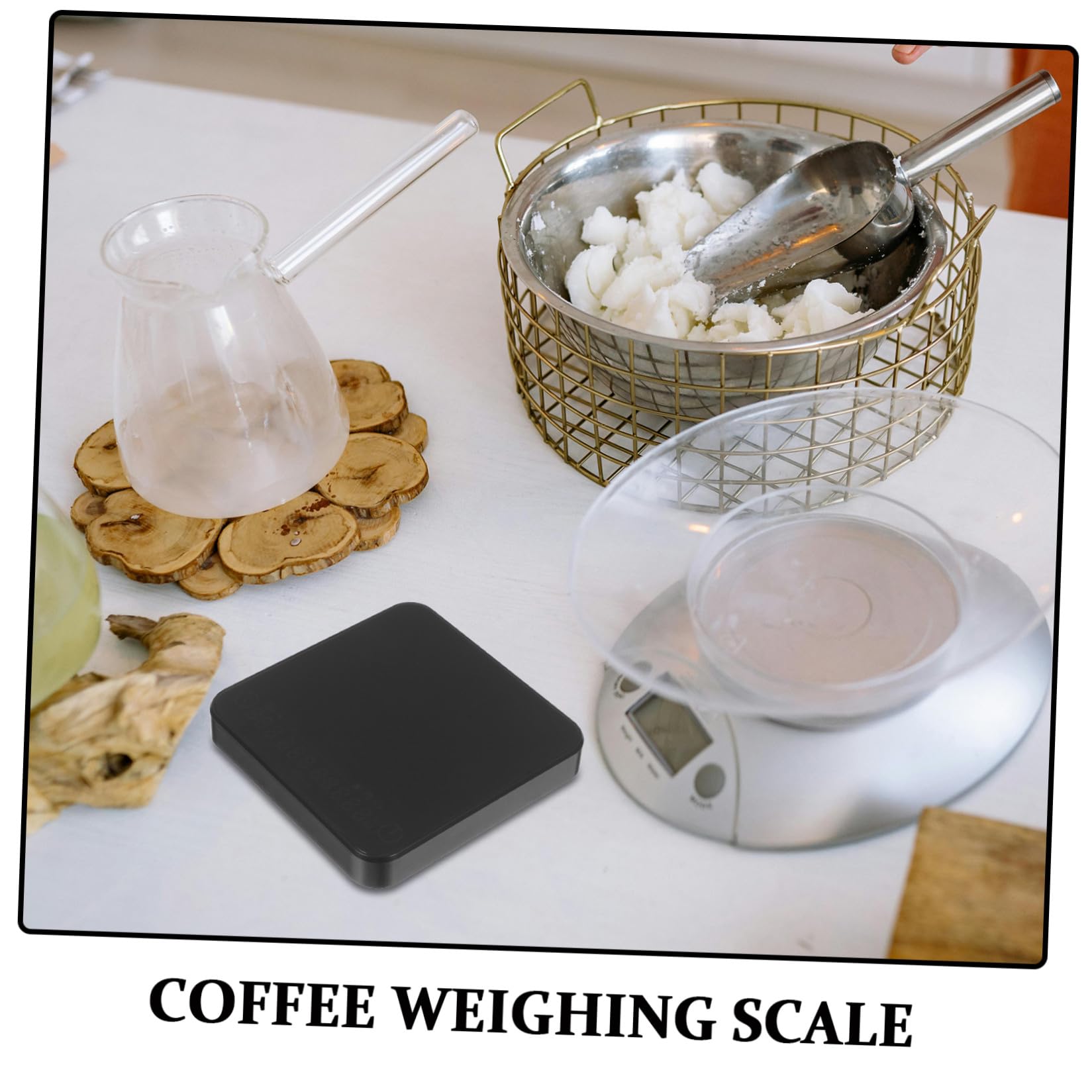 Bilancia Elettronica Portatile Precisione Capacità Ricaricabile con Timer Integrato con Controllo Automatico del Rapporto Acqua caffè da Caffè per Espresso e Filtro