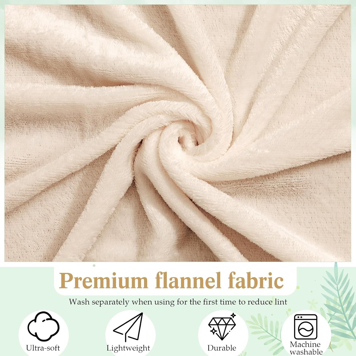 Buryeah 12 Pack Beige Oeko-Tex Certified Bulk Wedding Blankets for Guests, 50 x 60 Inch Flannel Throw with Thank You Cards & Ribbon, Bulk Wedding Souvenir Gifts, Spa & Sleepover Party Favors - Image 4