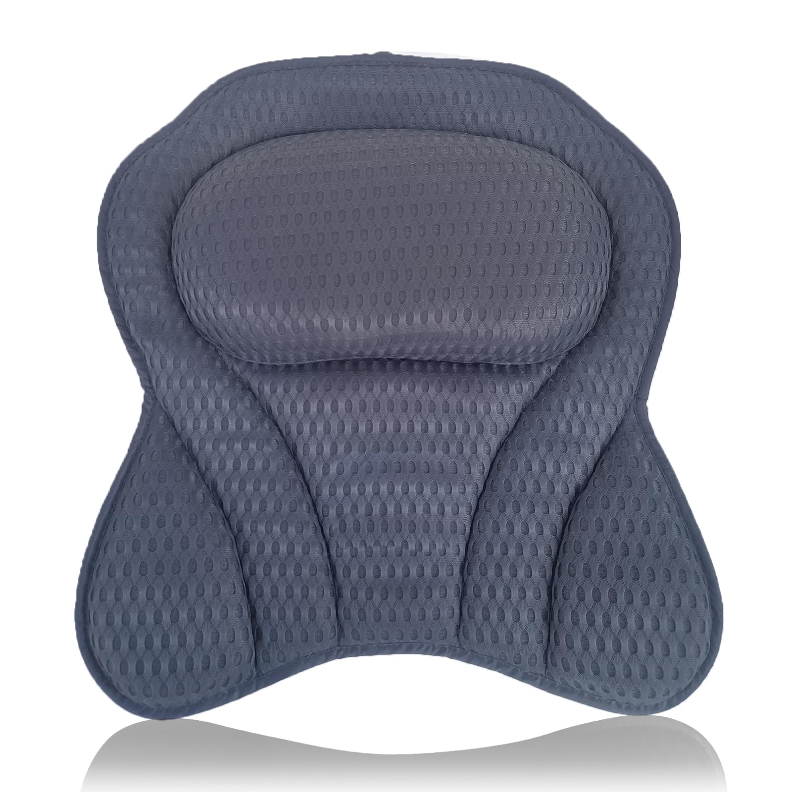 Badewannenkissen mit 6 Saugnäpfen & Haken - Ergonomisches Na
