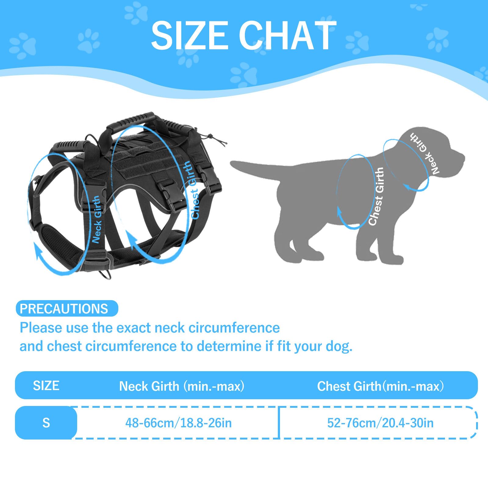 Dog Harness for Medium Dogs Anti Pull Black Waterproof Nylon Vest with Handle Metal Clasps Reflective Strips Reflective No-Choke with Easy Control Handle for Training or Walking - Image 2