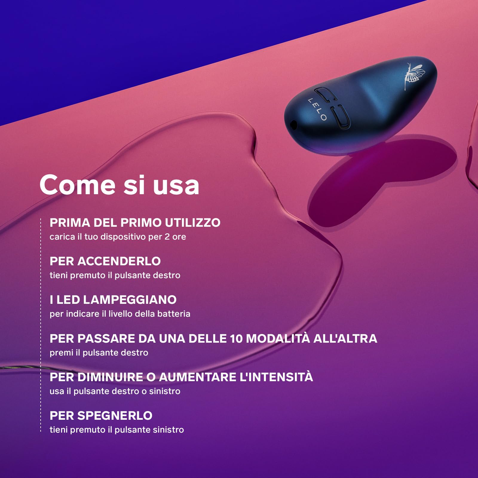LELO NEA 3 Piccolo Massaggiatore Femminile Stimolatore Clitorideo Vibratore Donna Mini Vibratore Vibratori a Proiettile per Donne con 10 Modalità di Piacere e Intensità Variabile, Pitch Nero