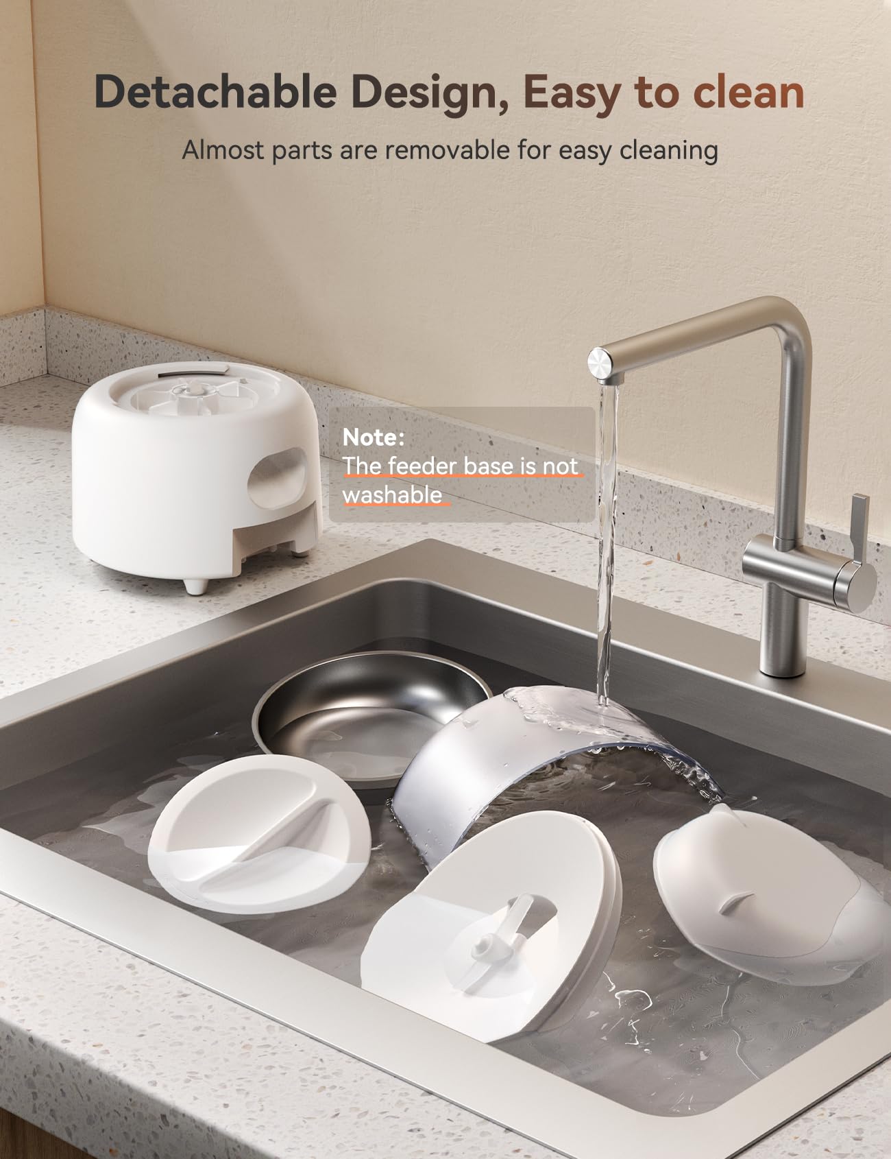 FEELNEEDY Distributore Automatico Cibo Gatti con APP, 2.4G WiFi Dispenser Crocchette Gatto fino a 10 Pasti/36 Porzioni al Giorno, Ciotole per Gatti in Acciaio Inox, 3L