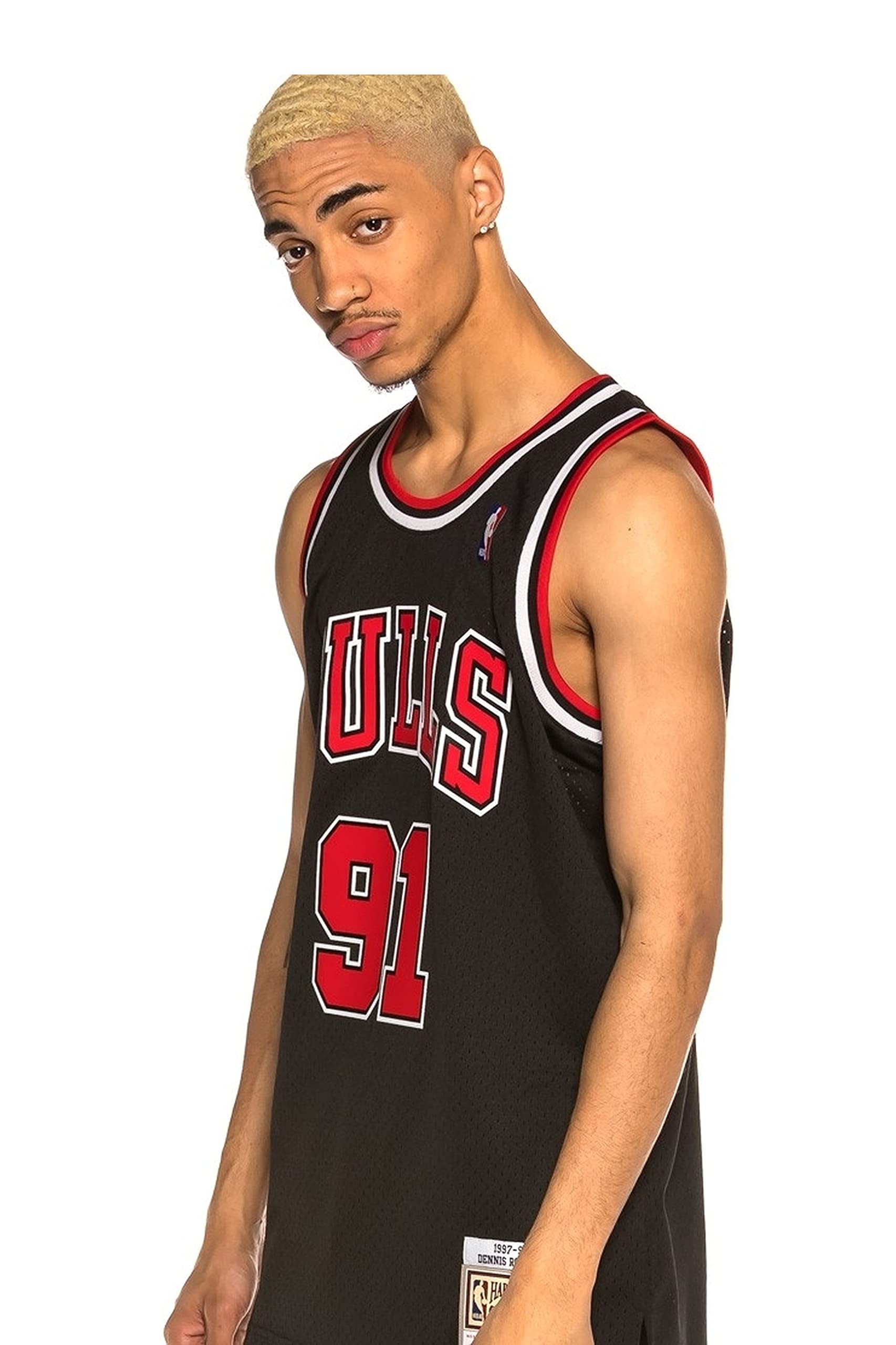 Mitchell & Ness NBA Swingman Jersey 2.0 Chicago Bulls (D. Rodman #91 - Black, S)