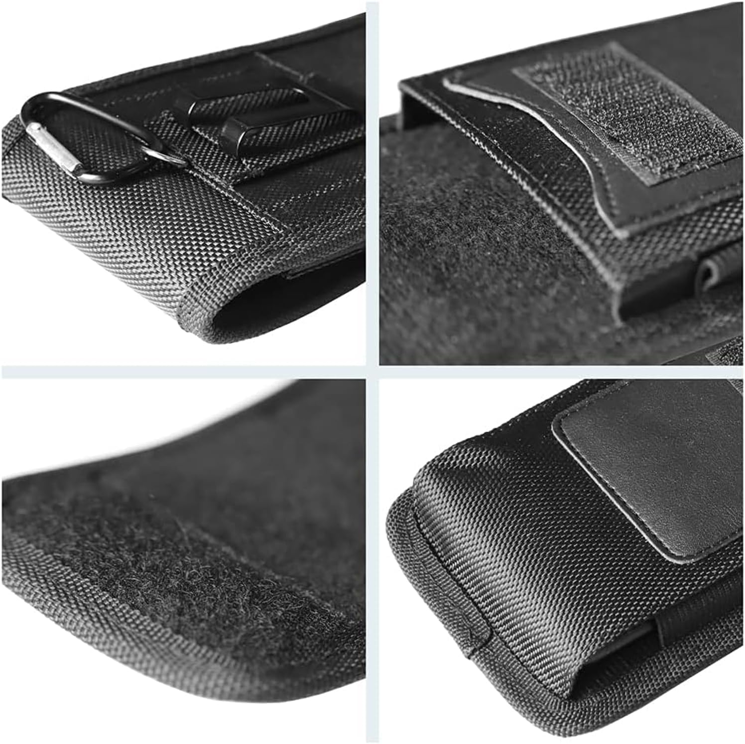 Phone Holster for Samsung Galaxy S25 Ultra S24 Plus S23 FE 5G S22 Note 20 A36 A17 A16 A15 A14 A13 A35 A11 A21 A54 A23 iPhone 17 Pro Max 16 XR Nylon Belt Clip Holster Phone Holder Pouch Case