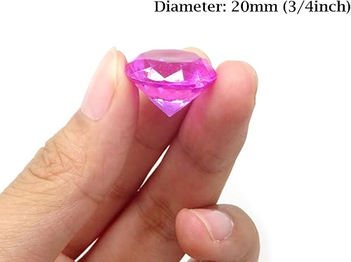 Miniatura 2 de Honbay 100 gemas de cristal de imitación de diamantes acrílicos de 0.78 pulgadas para dispersión de mesa, rellenos de jarrones, eventos, bodas,