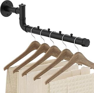 OUTBROS Handtuchhalter Industrial, Kleiderständer Wandmontage Schwarz