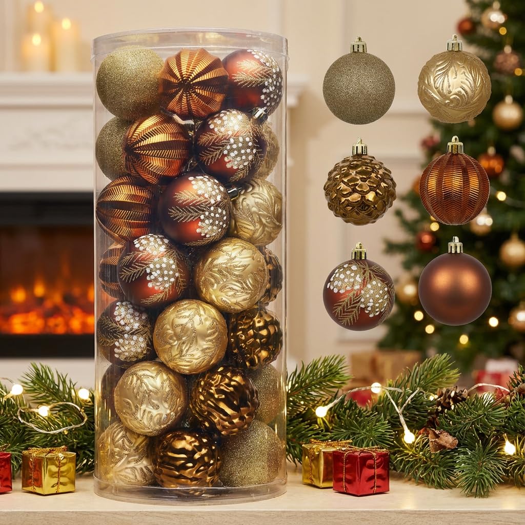 Amazon.co.jp: Valery Madelyn クリスマスオーナメントセット、35ct