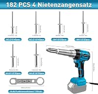 kswiown Makita 18V Akkus Szegecselő Gép 20KN Elektromos Pop Rivet Fogó LED 2