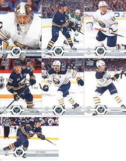 2019-20 Upper Deck Series 2 Buffalo Sabres Team Set of 7 Cards: Carter Hutton(#263), Jack Eichel(#264), Jeff Skinner(#265), Jimmy Vesey(#266), Brandon Montour(#267), Marcus Johansson(#268), Colin Miller(#269)