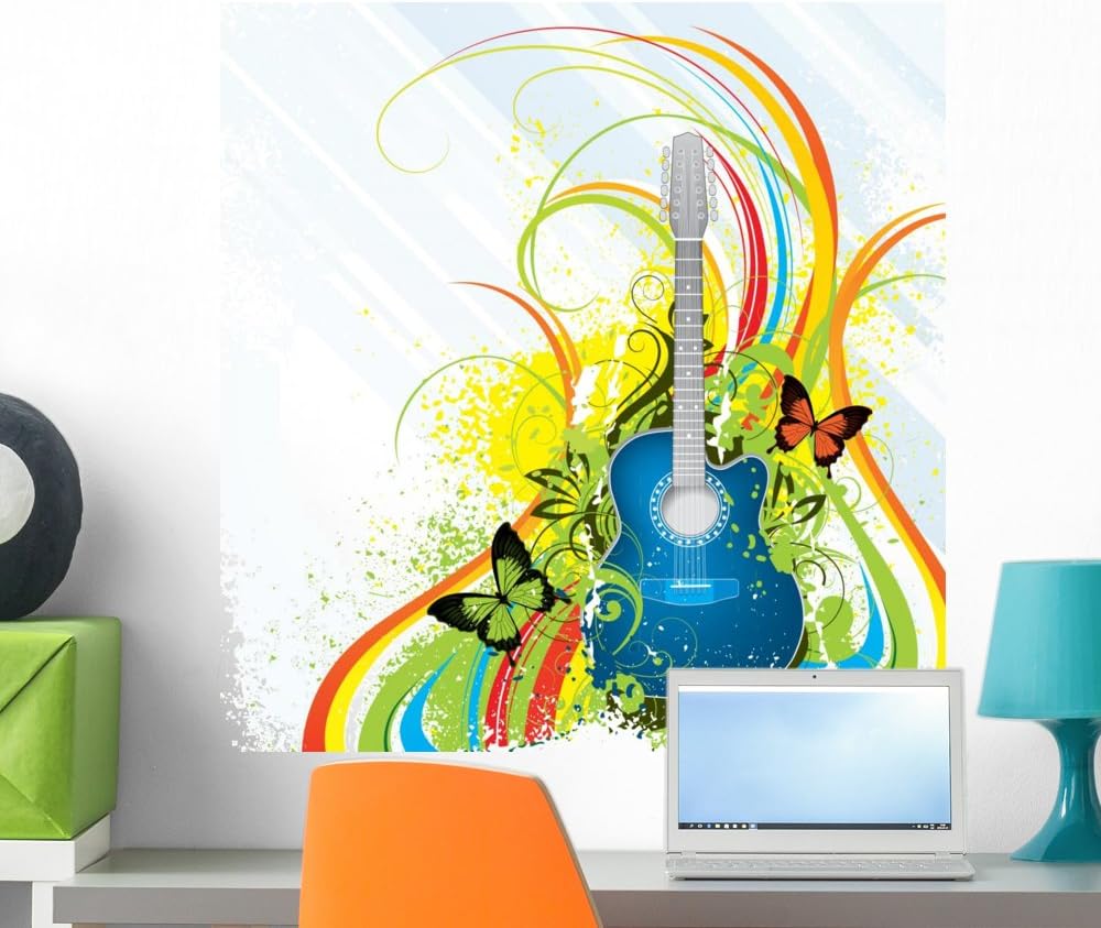 Wallmonkeys Colour Music Wall Decal Peel and Stick Graphic WM281450 (24 in H x 23 in W)