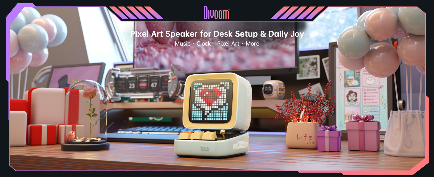 Amazon.com: Divoom Ditoo Pro Retro Pixel Art Game Bluetooth