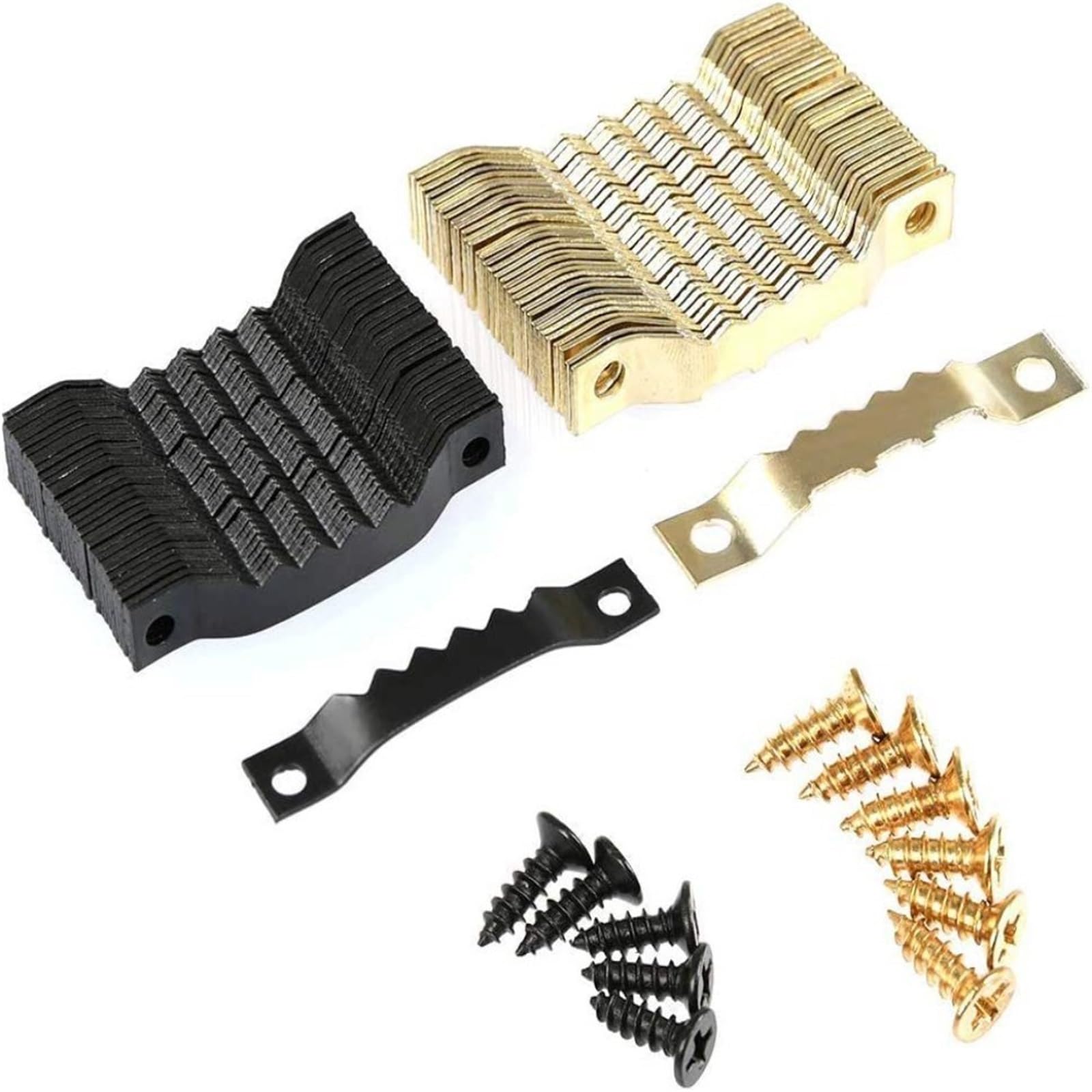 Metall-Sägezahn-Bilderrahmenaufhänger mit Schrauben