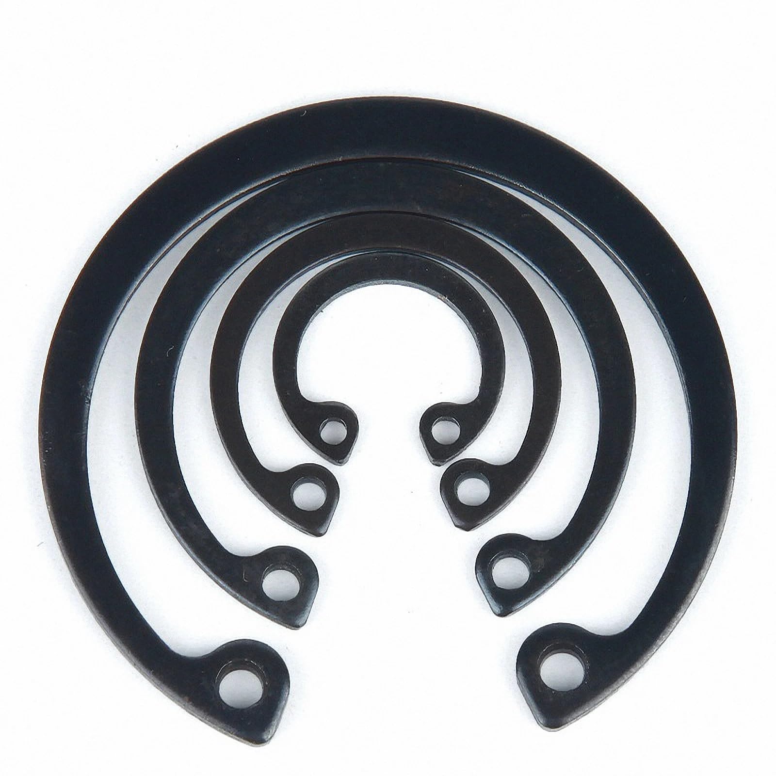 M8-M72 Internal Circlips Black 65Mn Steel C-Type Snap Lock Retaining Ring Holes Shaft Collar Washer(M17 (50pcs))