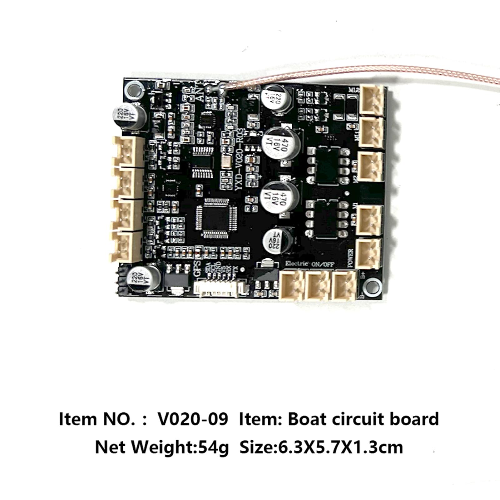 Carte Mère Principale pour Bateau Amorceur RC V020 GPS | Circuit Électronique de Remplacement pour Bateau de Pêche Télécommandé