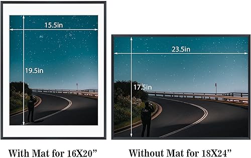 Vista 254 de Frametory - Marco de aluminio de 11 x 14 para fotos de 8 x 10 (en pulgadas), con paspartú marfil, de pared, con gancho de sierra, pestañas Bronce