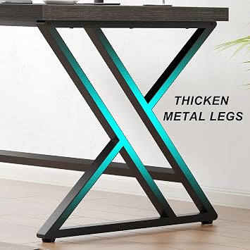 LVB Computer Desk Gaming Office Table Long Desks for Home 152cm Dark Oak