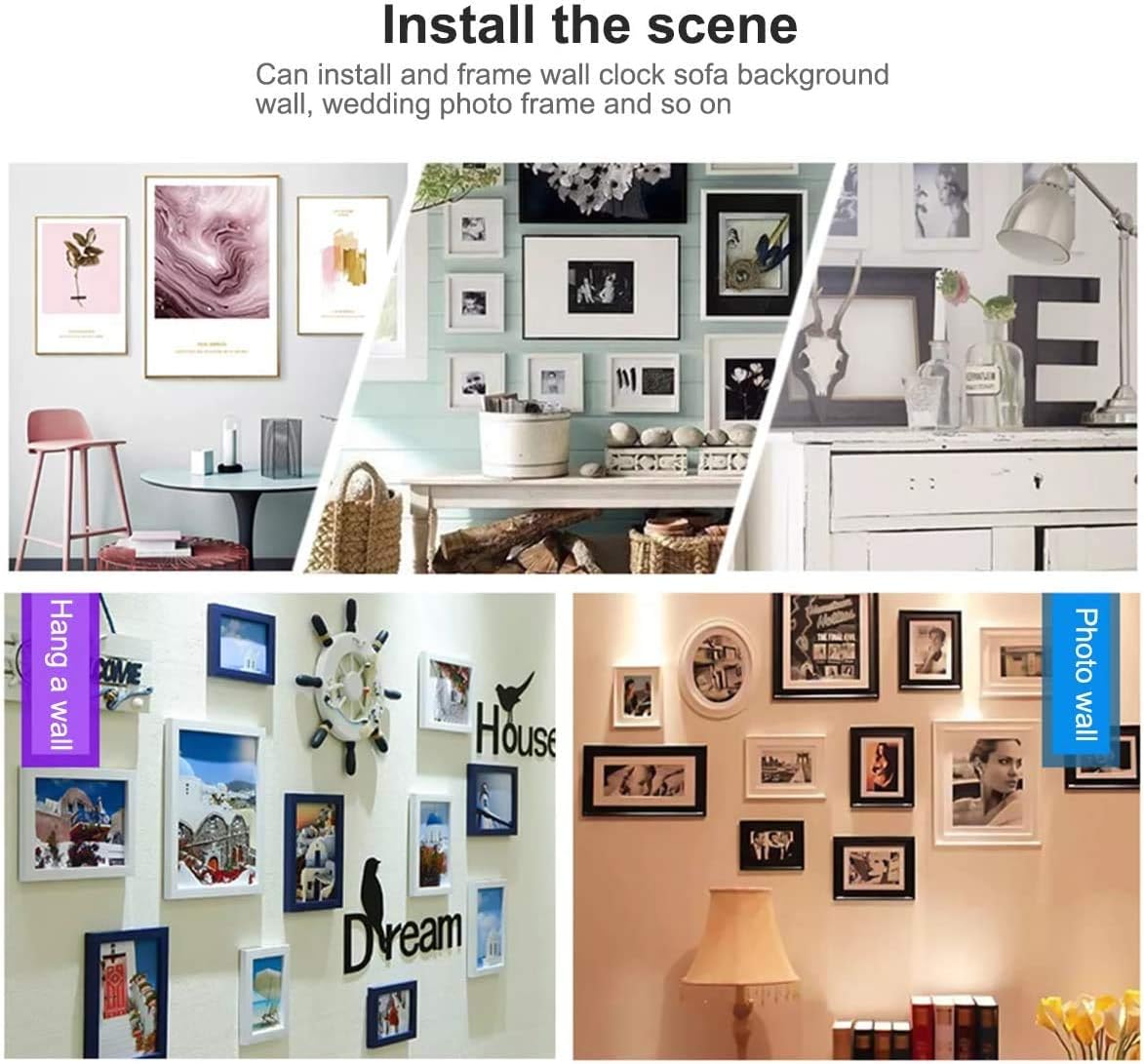 12pcs Flush Mount Bracket, 45x20mm Interlocking Picture Frame Hook, Stainless Steel Picture Bracket, Z Clip Photo Wall Mount Connector for Furniture Photo Hardware Mirrors