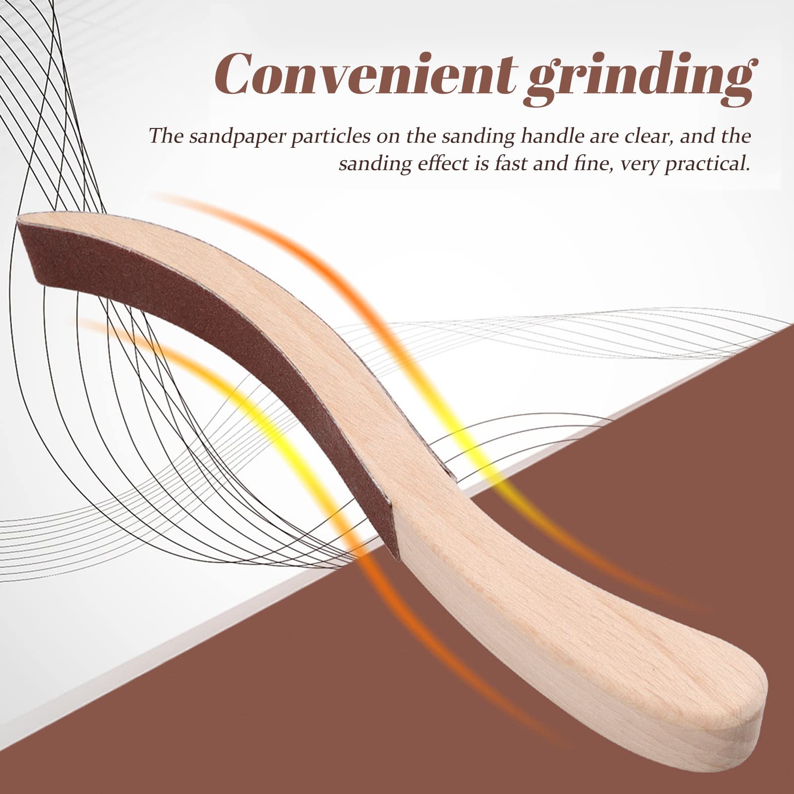 Piano Sanding Board, Piano Hammer Head Sanding Board 1 Pair S Shape Quick Sanding Felt Easy Grip for Repairs - Image 4