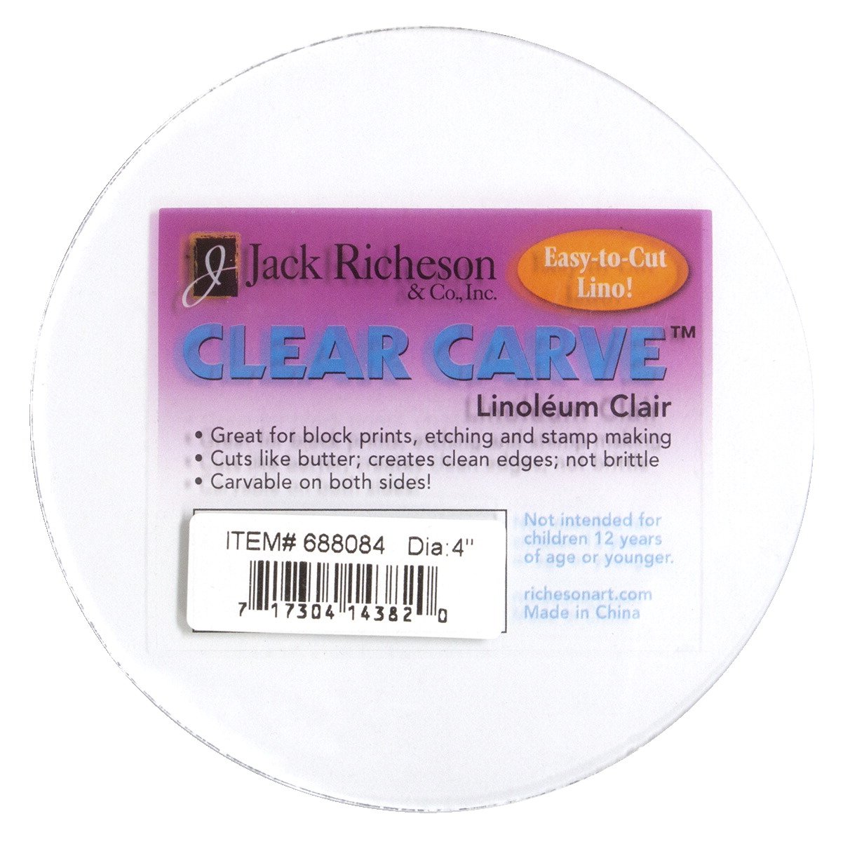 Linoléum Jack Richeson 7,6 x 10,2 cm créer des tampons et motifs d'art
