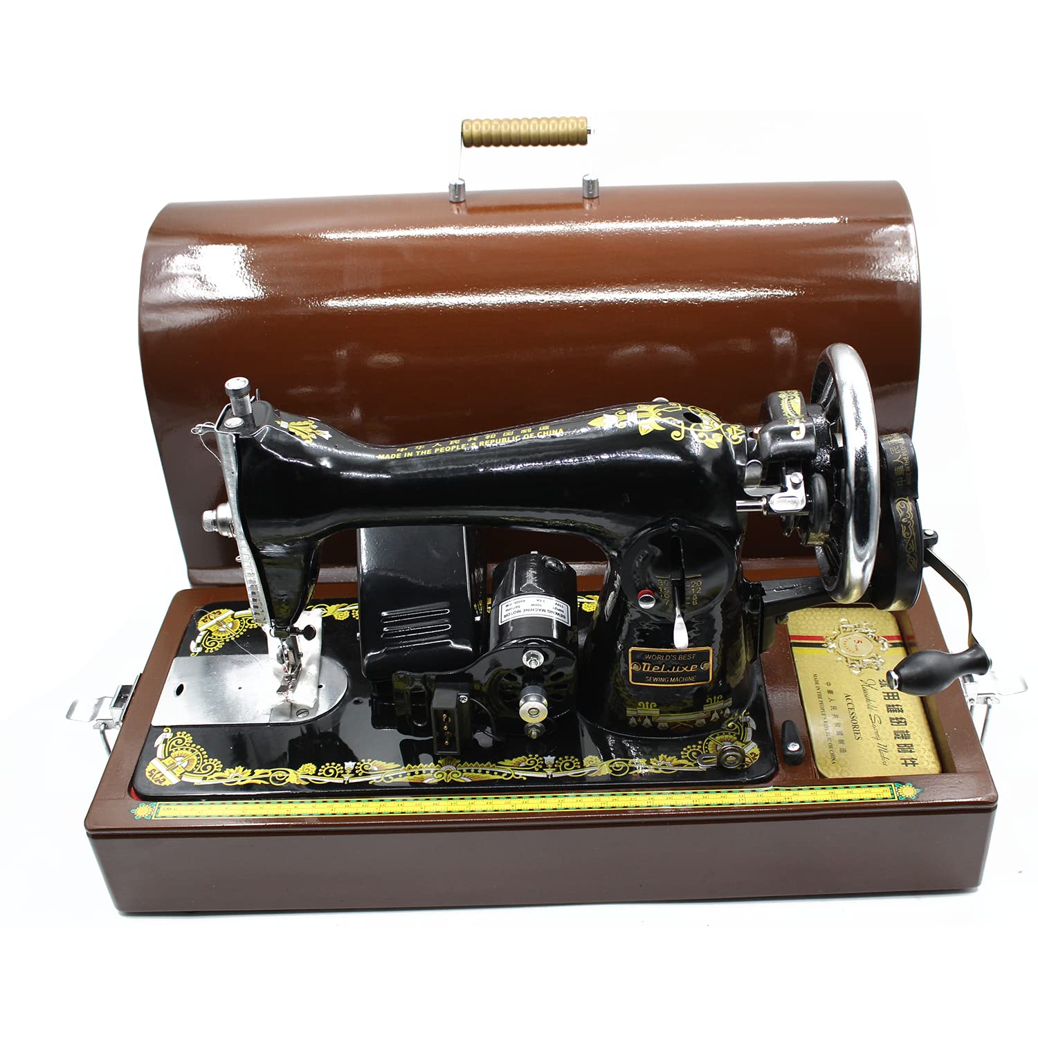 Photo 1 of **SEWING BOX IS COMPLETELY BROKEN AND WAS UNABLE TO TEST** Colouredpeas Hand sewing machine, Sewing Machine Manual,Hand Crank
