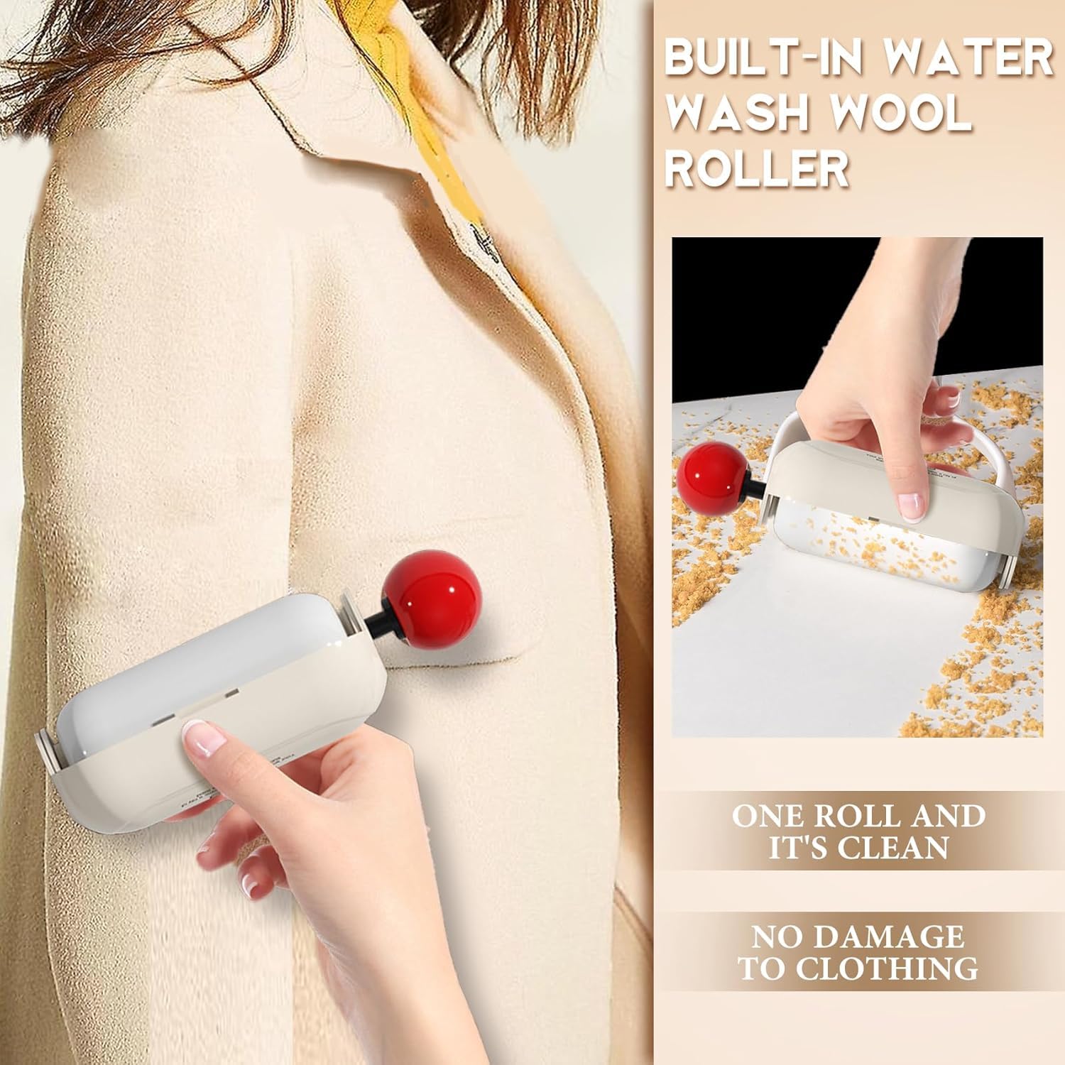 Enjoy Lint Roller, Enjoy Sticky Lint Roller, Reusable Sticky Roller, 2 In1 Washable Lint Remover, Portable Reusable Lint Roller, Good Life Lint Roller, for Clothes, Dog & Cat Hair (2 Pcs)