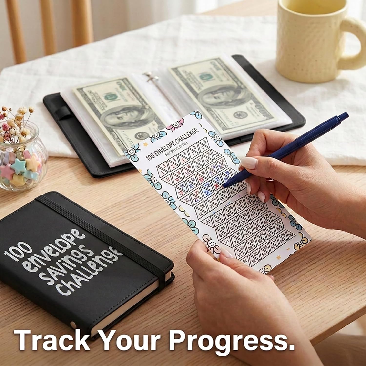 100 Days Money Saving Challenge Budget Storage Book image 5