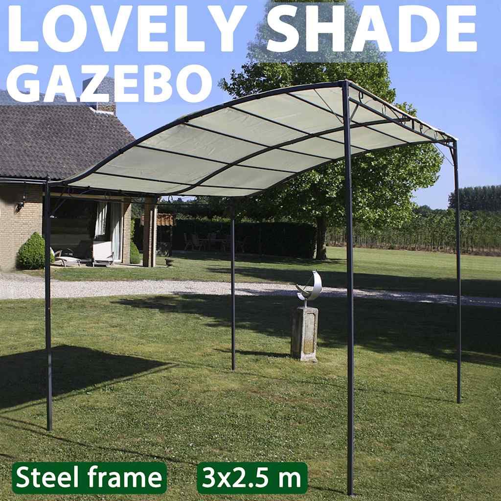 vidaXL Chapiteau Tissu Blanc Crème Tonnelle de Jardin Tente Pavillon de Jardin