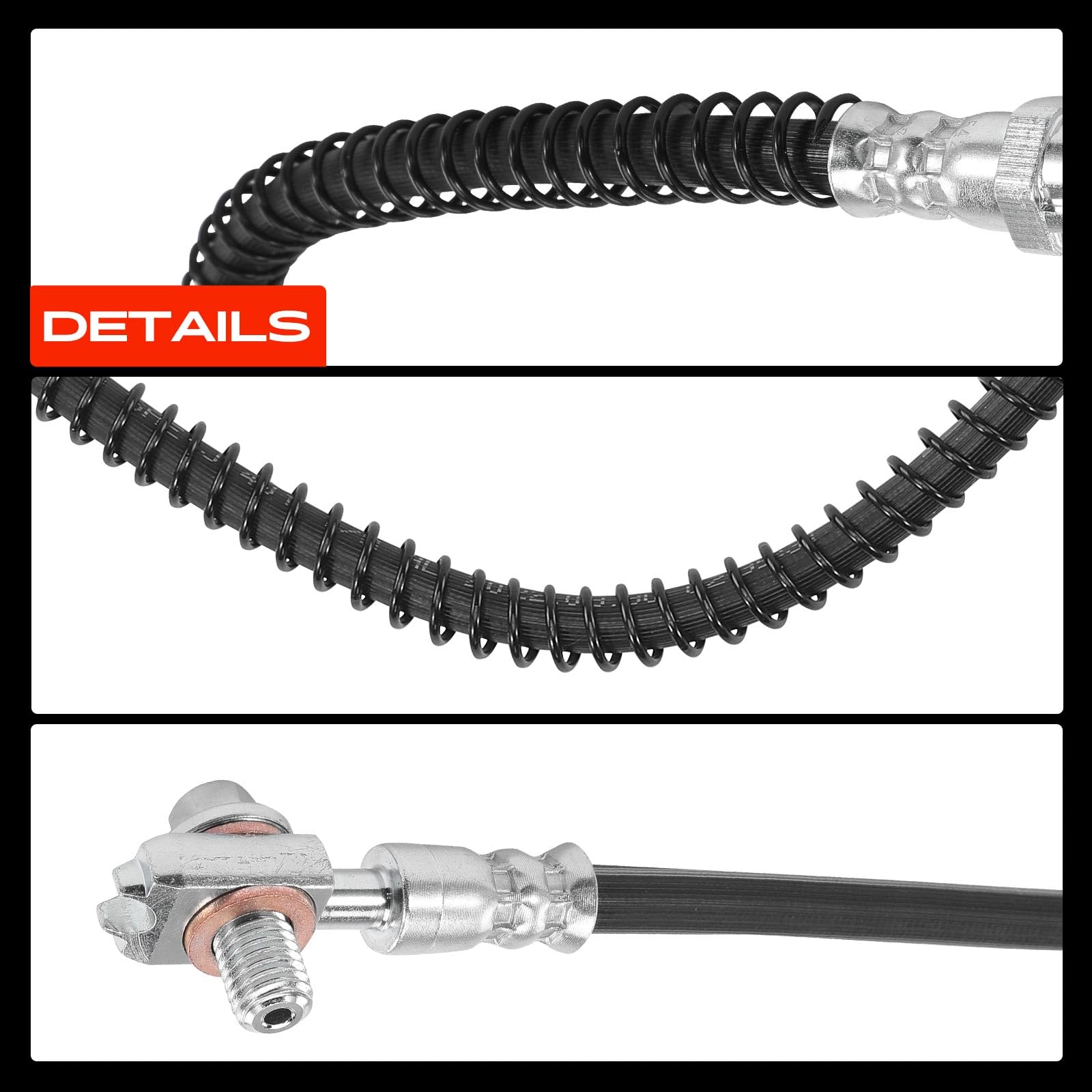 Frankberg 2 mangueras de freno delantera izquierda y derecha 2205423 | Compatible con: Altea XL 5P5 5P8, T.o.u.r.a.n 1T1 1T2, Golf VI Cabriolet 517, Golf Plus 521 5M1, O.c.t.a.v.i.a II 1Z3