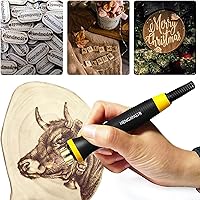 Vista 3 de Máquina de pirografía Quemador de madera de temperatura ajustable, juego de herramientas de pirografía de madera para pirografía de quema de madera