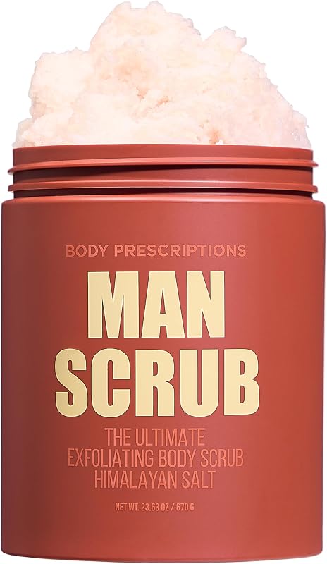 Men’s Exfoliating Body Scrub – Ultimate Skin Cleansing Wash in Jar with Twist-Top Lid, For All Skin Types, 21 Ounce (Pack of 1), Himalayan Salt