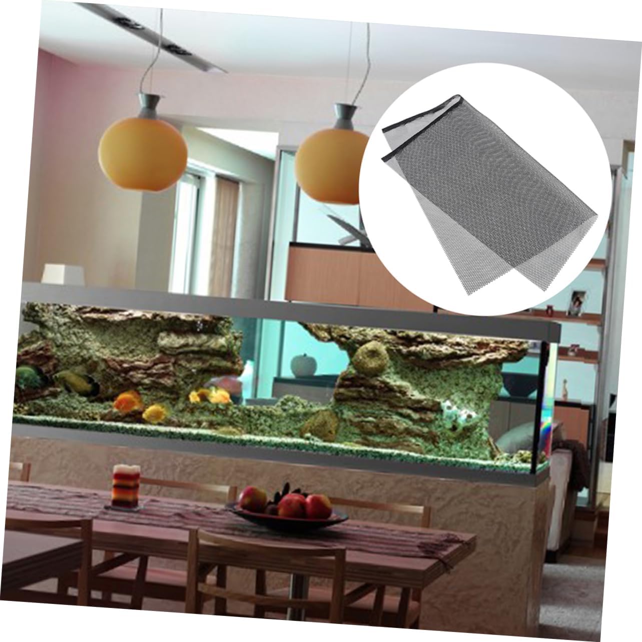 Fish Tank Mesh Jump Net Cover Breathable Plastic Panel for Betta Fish Easy Installation Aquarium Divider