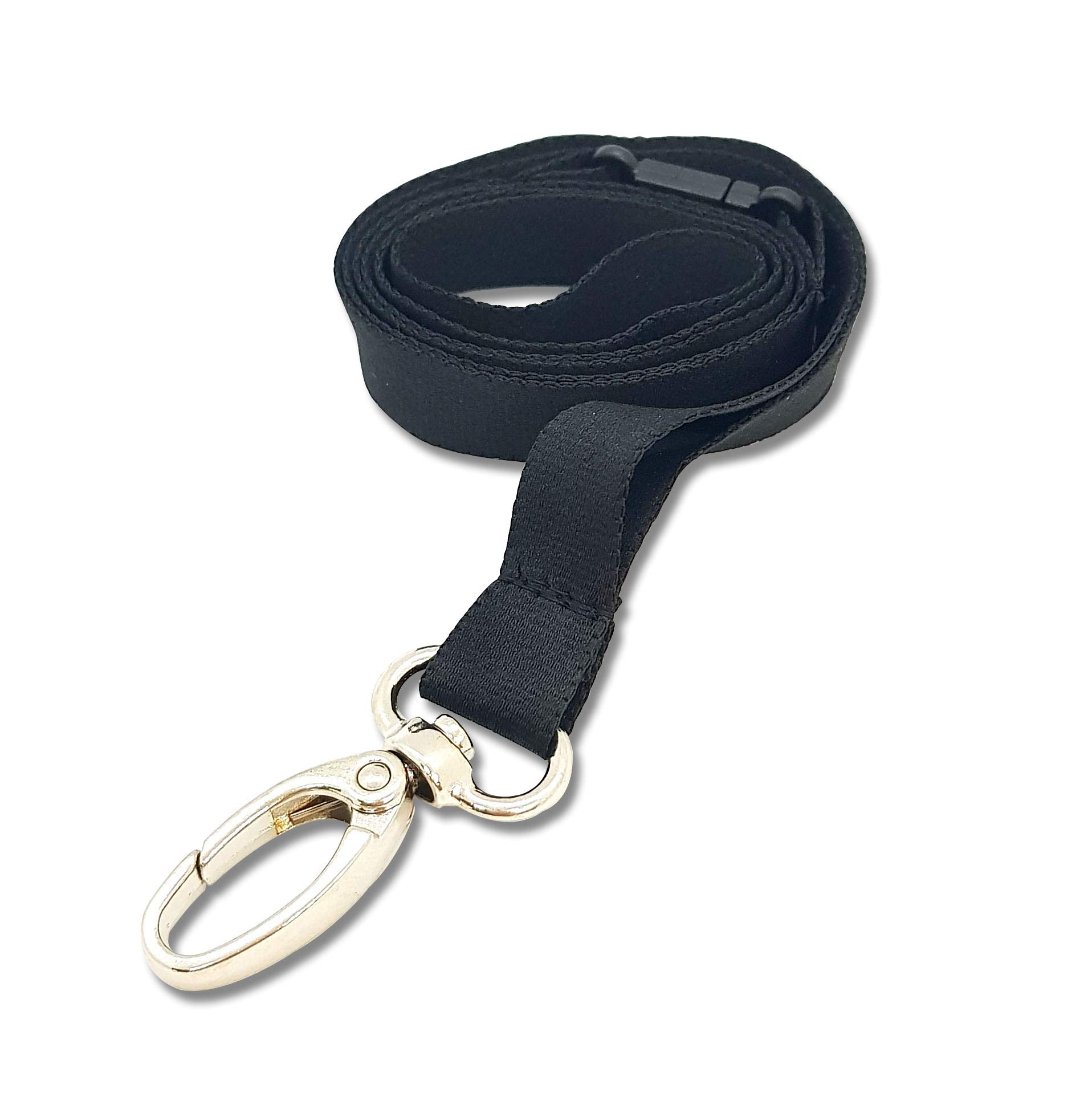 Identity-Plus Black Identity-Plus: Lanyard - 15Mm Width With Safety Breakaway Point And Metal Lobster Clip (1)