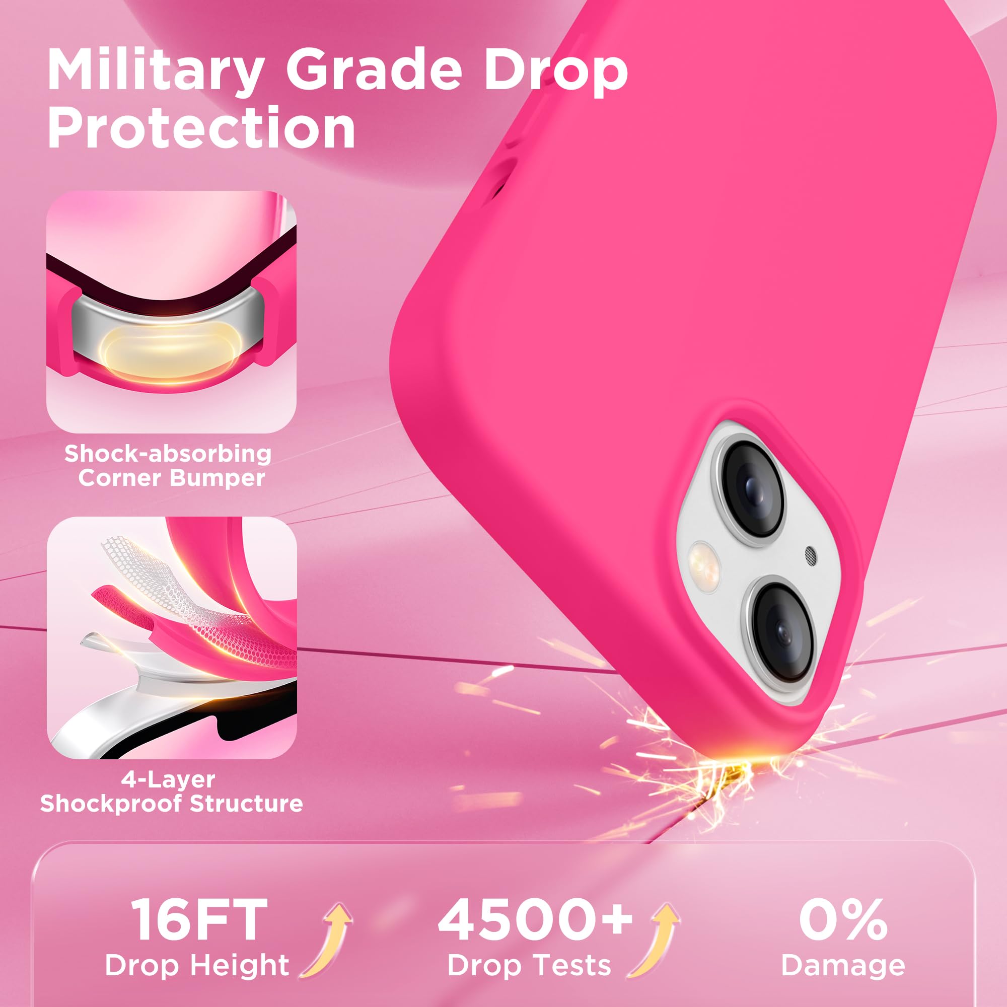 GolbinBox Funda magnética para iPhone 15, compatible con MagSafe, forro de microfibra suave antiarañazos, funda protectora delgada de silicona líquida a prueba de golpes para iPhone 15 de 6.1