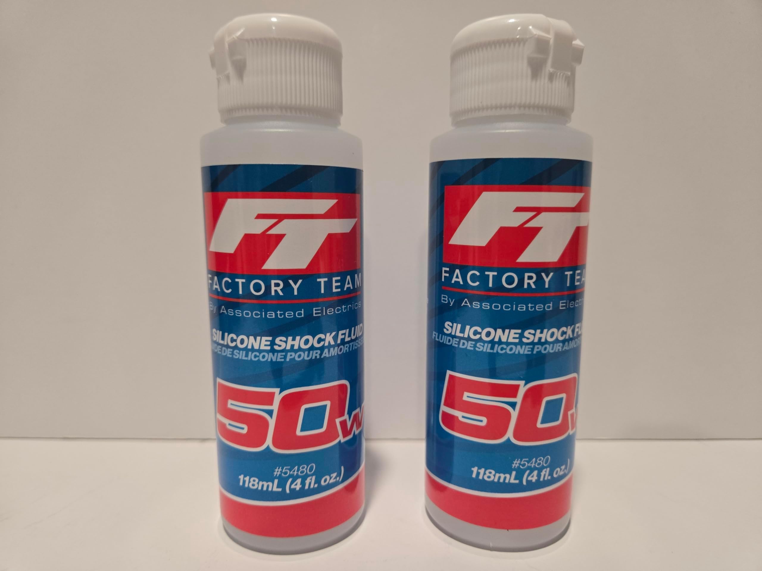 2 Pack Large 4oz 50wt Team ASSOCIATED 50 Silicone Shock Oil 5480 losi arrma CORALLY RC CAR Truck