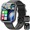 Smart Watch for Men and Women 1.85 Inch Screen with Bluetooth Call and Hands-Free Calling Pedometer Heart Rate Monitor Fitness Watch for Android and iOS