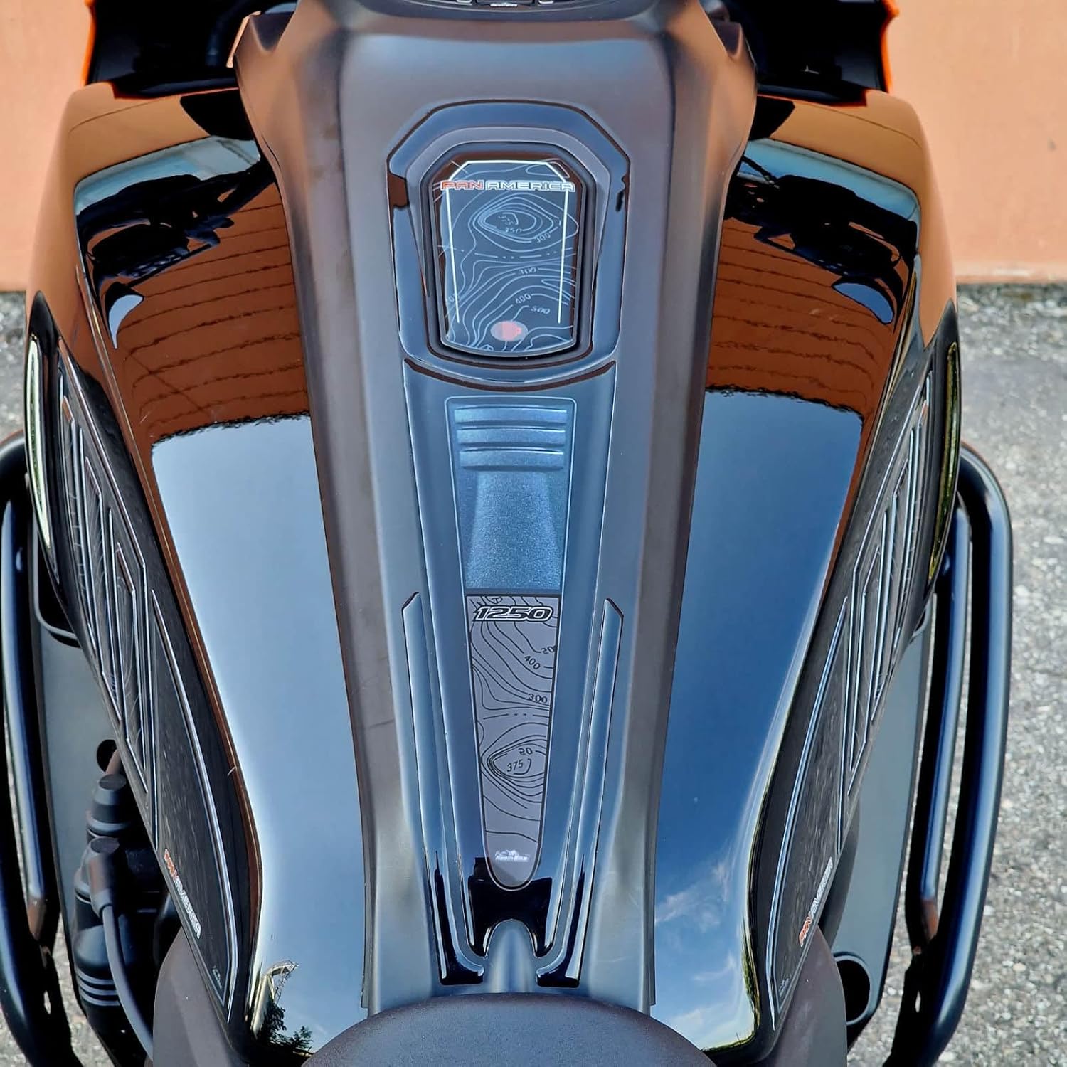 Resin Bike Motorcycle 3D Stickers Compatible with Harley Davidson Pan American 1250 - Special 1250 2020-2026. Tank Protections from Impact and Scratches. Resin Stickers - Made in Italy