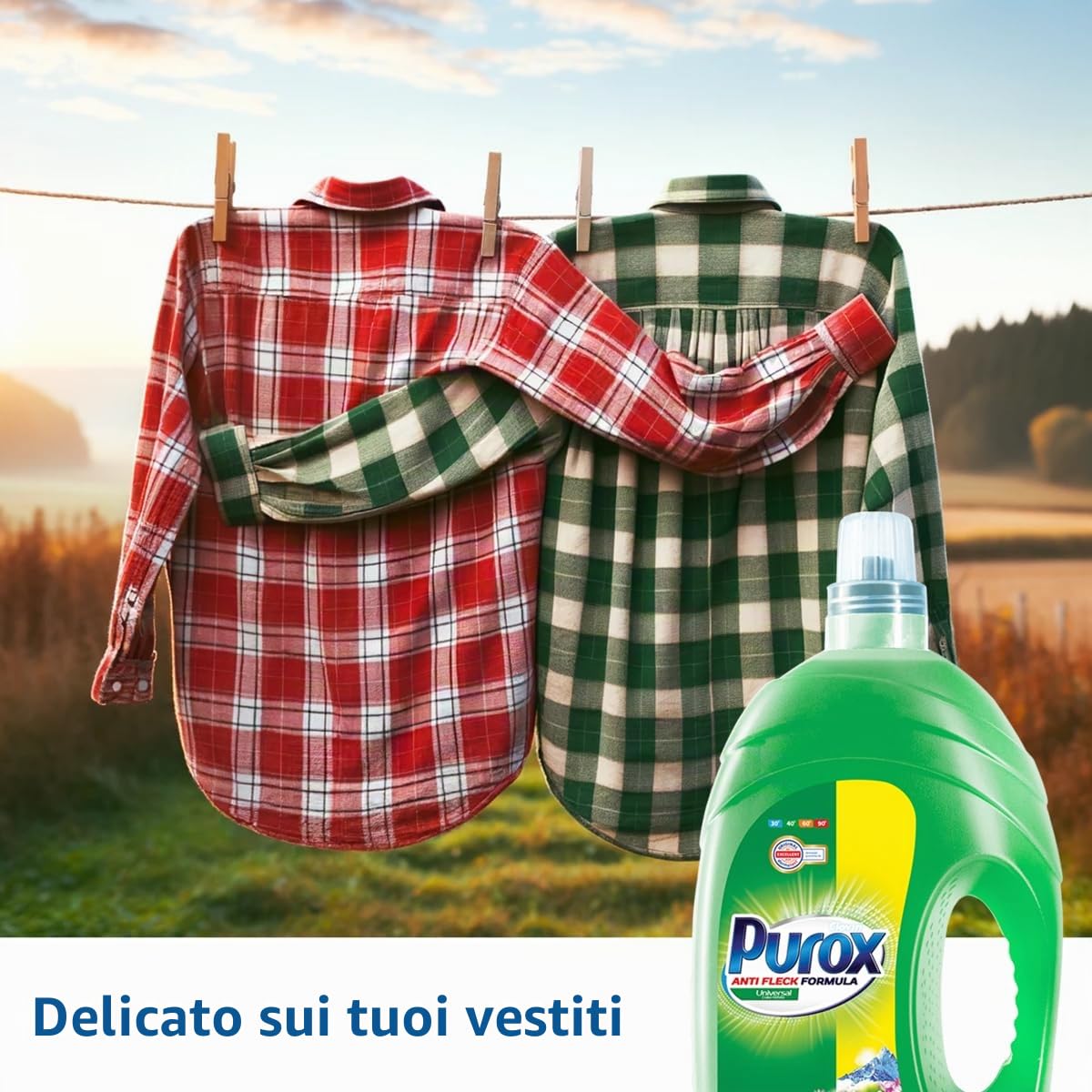 PUROX UNIVERSAL Detersivo Lavatrice Liquido Gel Concentrato (143 Lavaggi x3) – Per tutti i tessuti, rimuove le macchie, risciacquo completo, ecologico, protezione anticalcare, 4,3l, Multipack 3 pezzi
