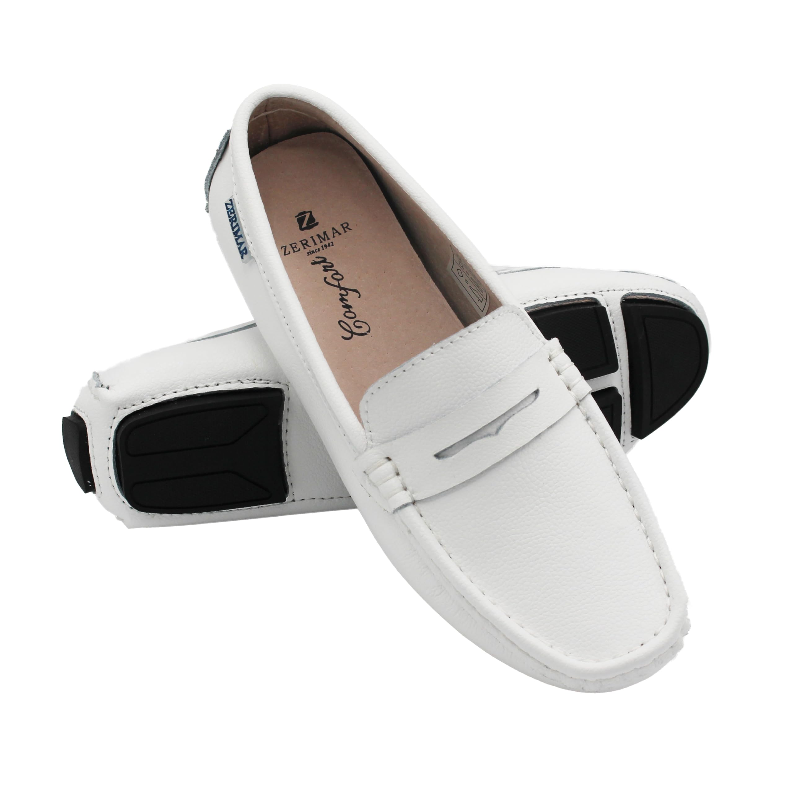 Zerimar Chaussures Habillées Confortables pour Femme - Mocassins en Cuir - Ballerines pour l'été - Chaussures d'été - Cuir Masqué