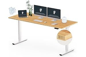 FLEXISPOT Pro Bamboo 3 Stages Standing Desk for Home, Office, Small Space, Study