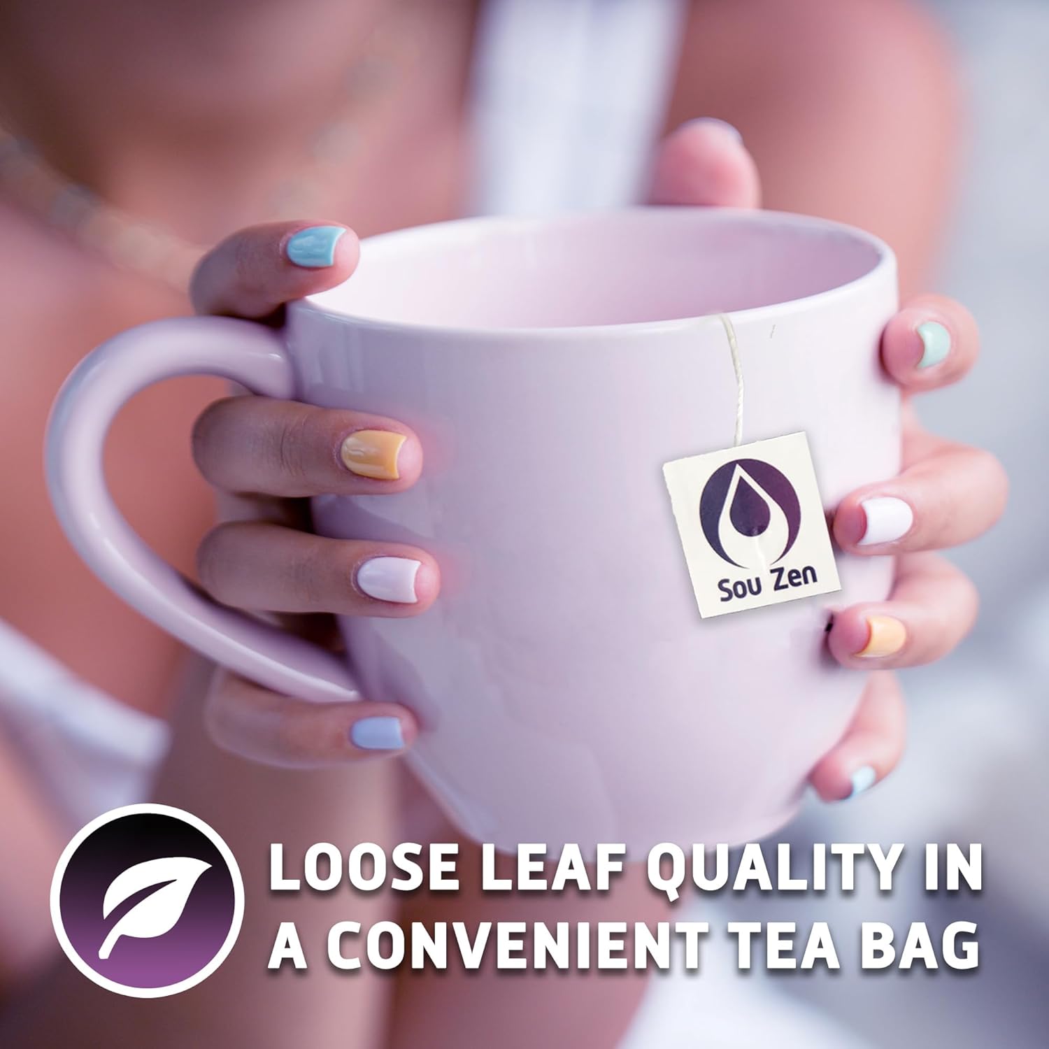 Sou Zen Earl Grey Lavender 30 Corn-Fiber Pyramid Tea Bags | Premium Loose Leaf Blend with Bergamot & Lavender | Naturally Organic Ingredients, No Additives - Image 6