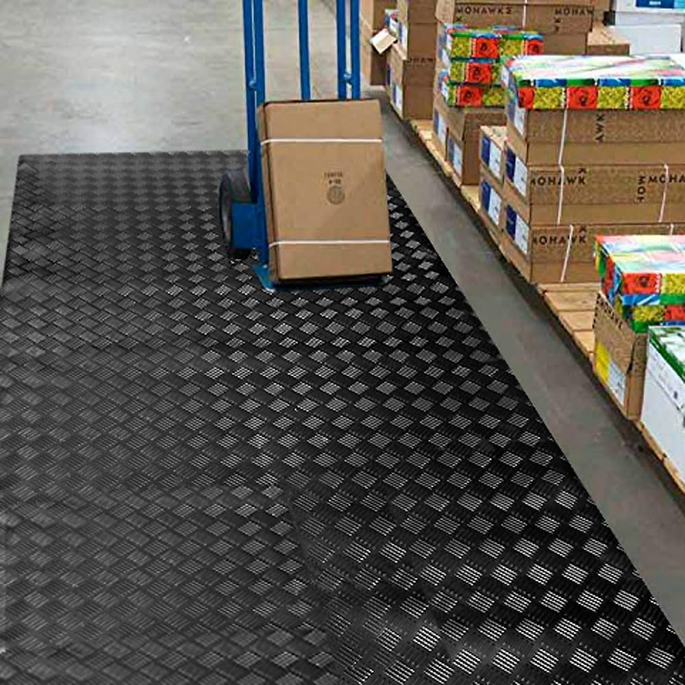 emmevi Alfombra de goma aislante antideslizante para cubrir el suelo, de chapa resistente, 100 x 500 cm