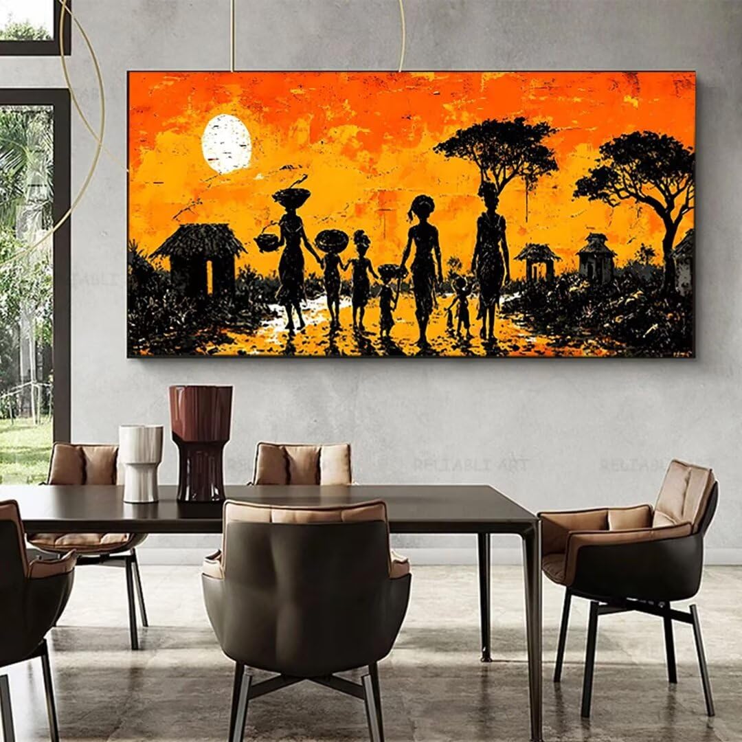 Astratto Dipingi con i Numeri Principianti Adulti, Dipingi con i Numeri Kit Tramonto Pittura a Olio su Tela Fai da Te - Passatempo per Adulti per Decorazione Casa Regalo, Senza Cornice 60x120cm 9-K