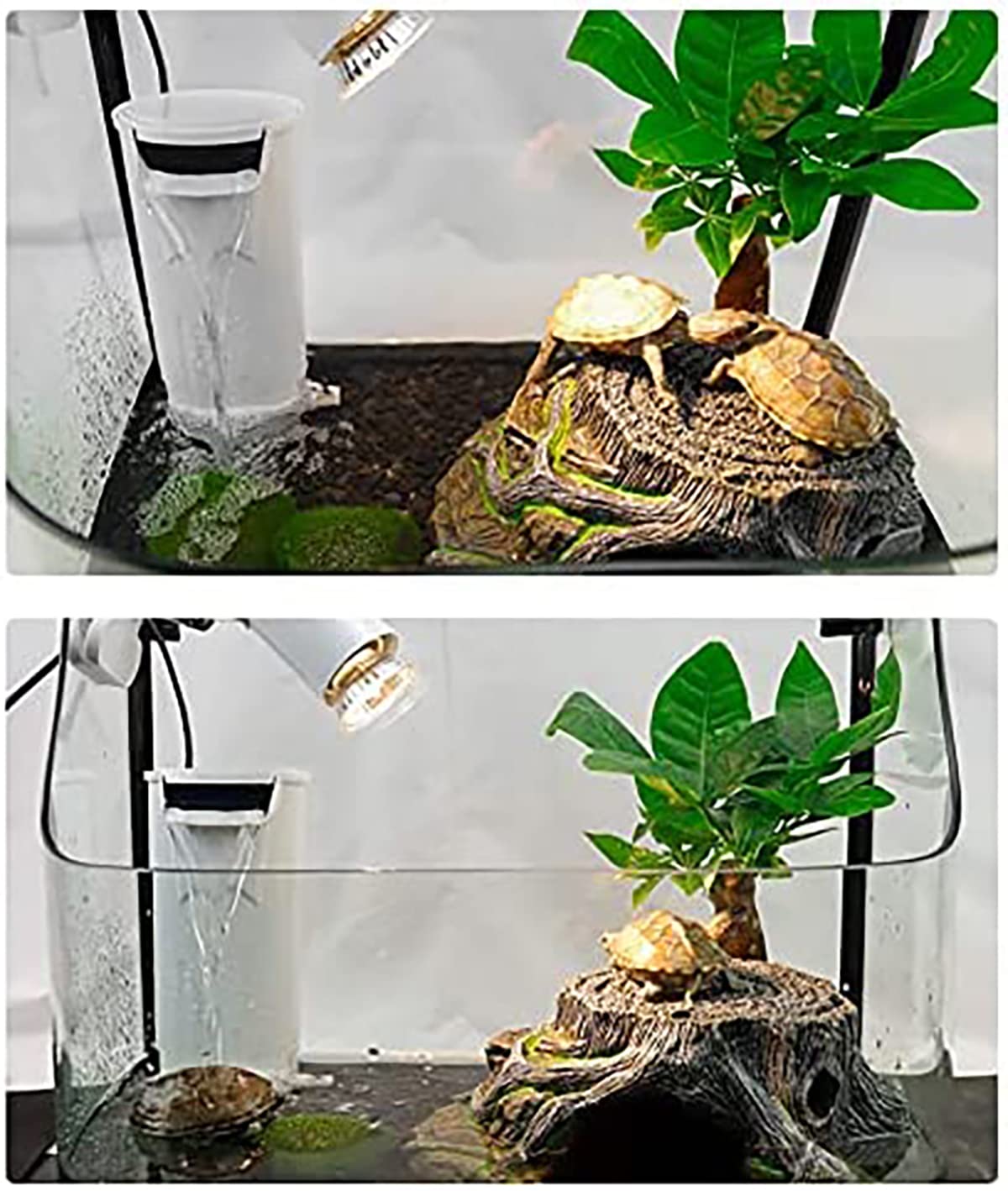 Aquarium Höhle Versteck, Aquariendekoration Reptile Hideout Cave, Reptil Habitat Decor Hide Cave Landschaftsbau, Schildkröte Tabelle,L